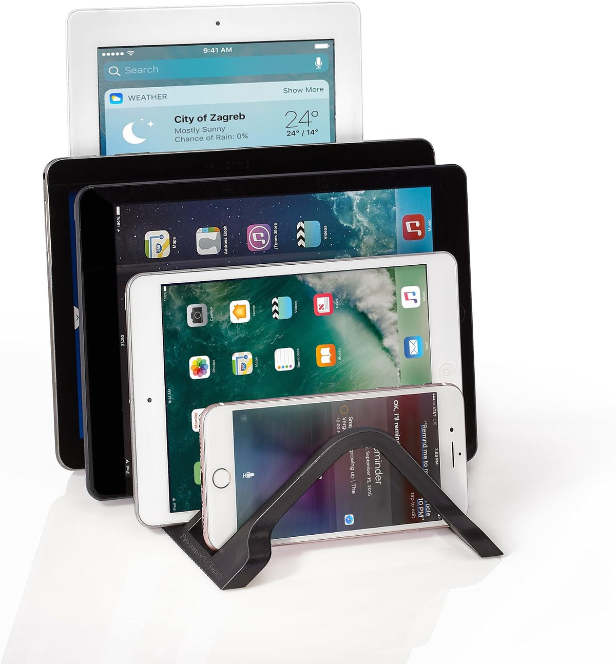 Prosumer's Choice Universal 5 Tablet and Smartphone Charging Organizer Rack/Desktop Stand Holder
