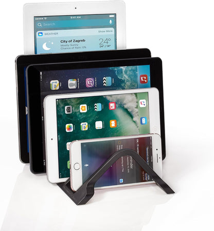 Prosumer's Choice Universal 5 Tablet and Smartphone Charging Organizer Rack/Desktop Stand Holder