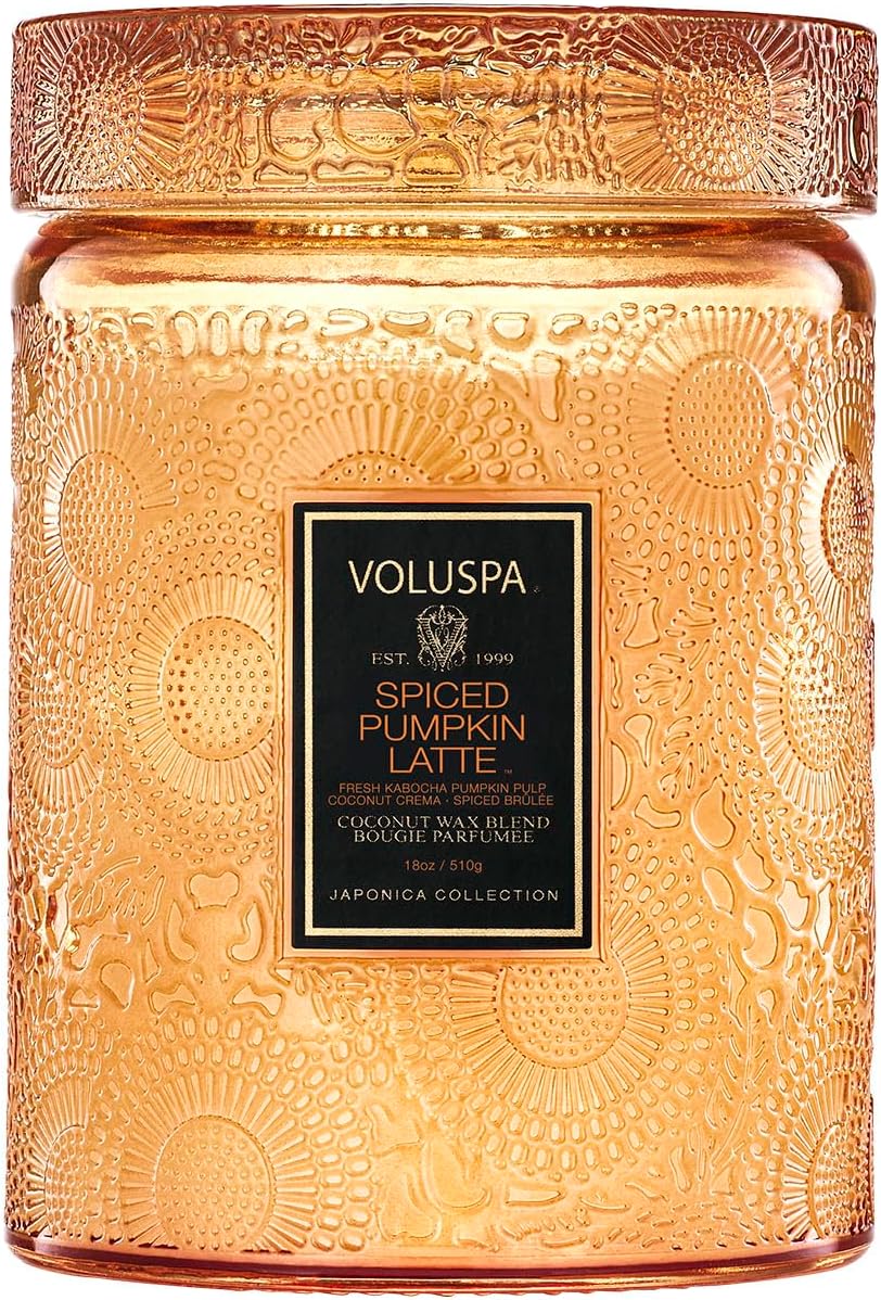 Voluspa Baltic Amber Candle, 18 oz, Coconut Wax Blend, Scented Candles for Home, 100 Hour Burn Time, Candle Jar
