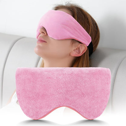 Sivio Weighted Eye Mask for Sleeping, Cooling & Cozy Reversible Blackout Sleep Mask for Women & Men, Microwave Freezable Heavy Blindfold for Airplane, Travel, Meditation, 0.55lb, Grey