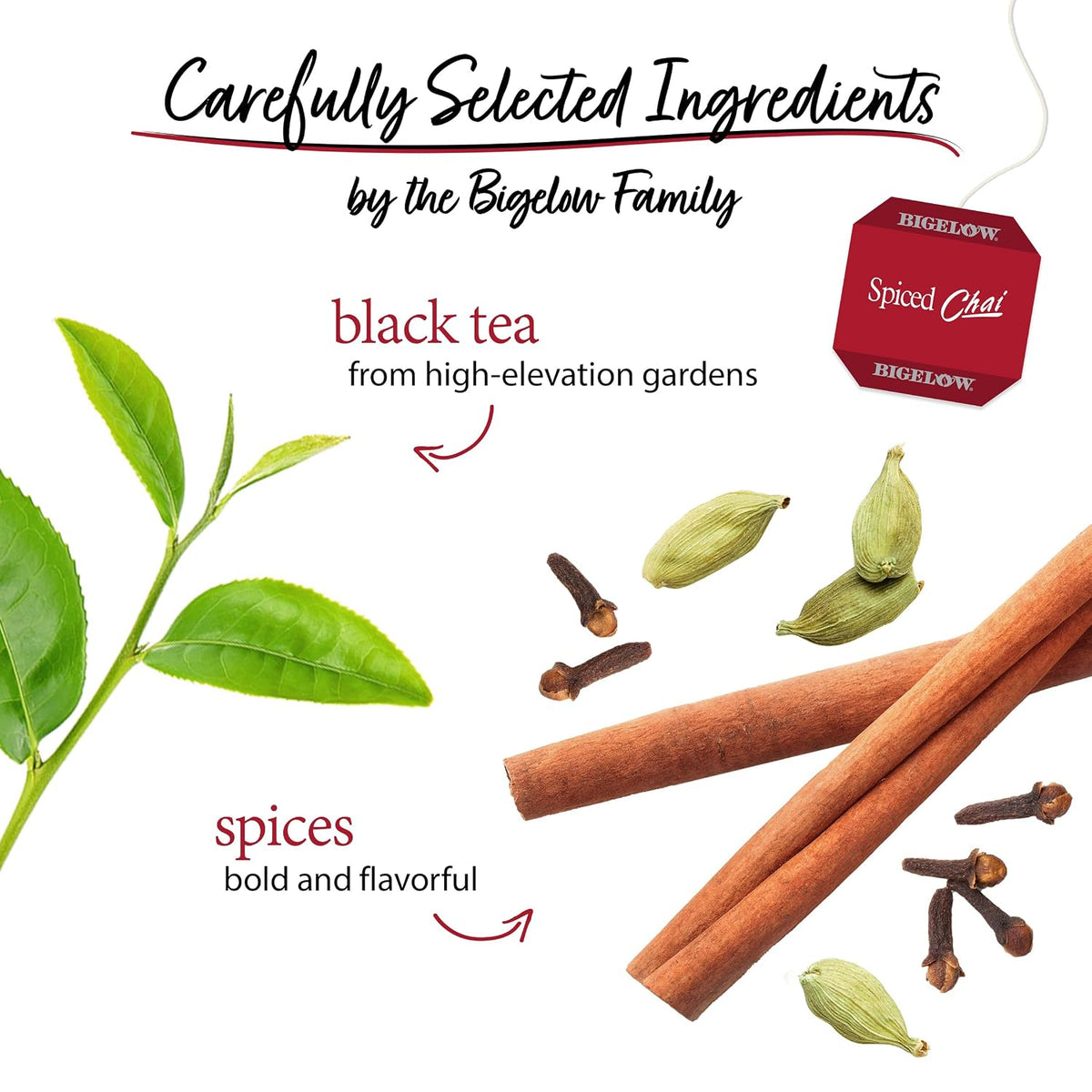 Bigelow Tea Spiced Chai Black Tea, 20 Count (Pack of 6)