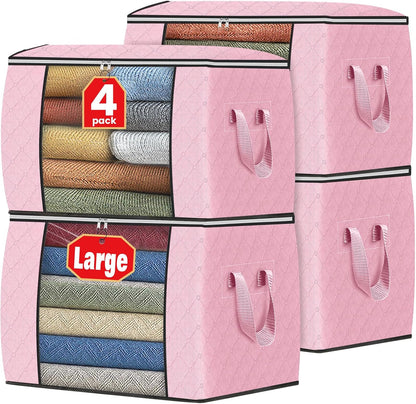 Fab totes Storage Bags for Clothes Blanket Storage Bins with Lids