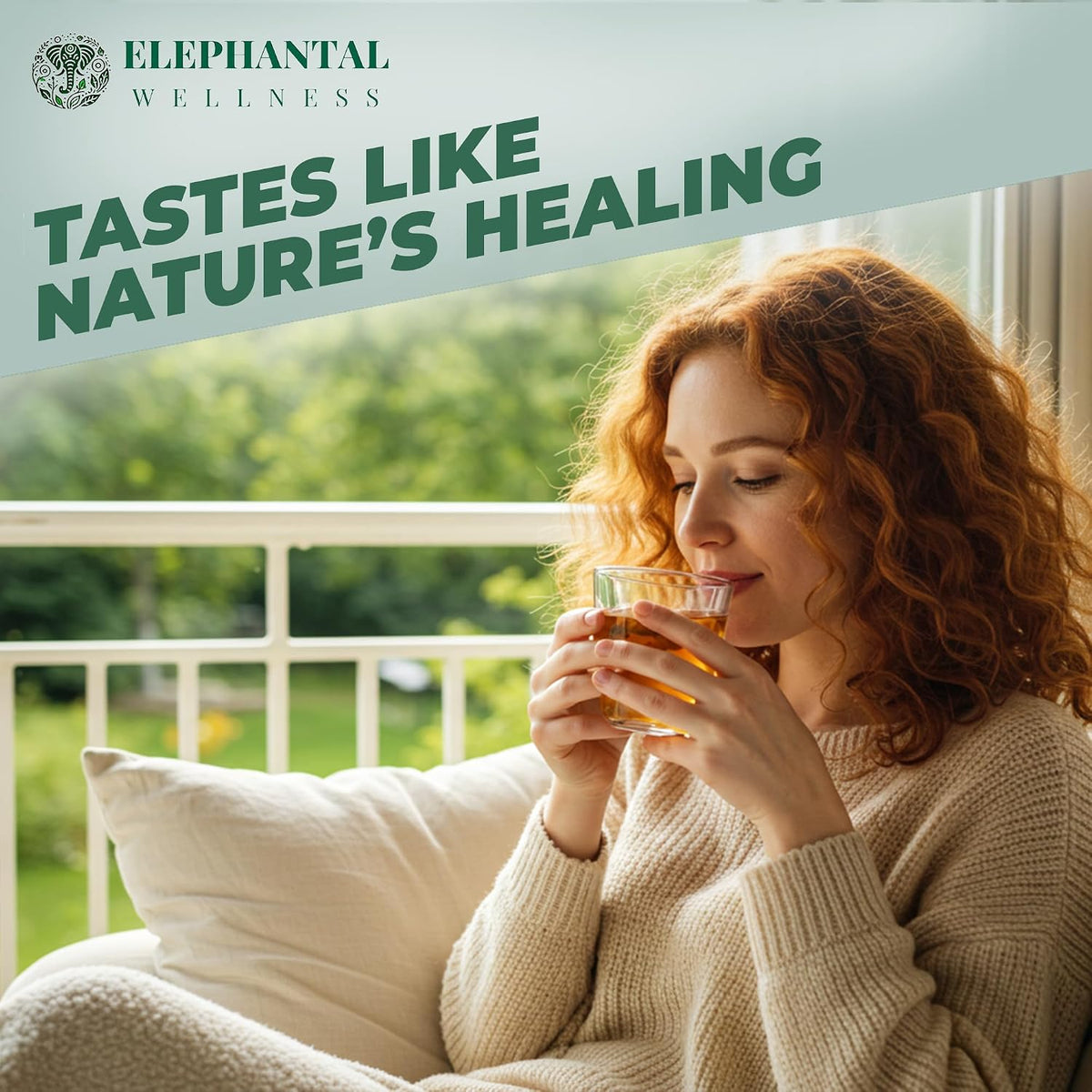 Elephantal Wellness Premium Immuni-Tea | Immune System & Respiratory Support with Reishi, Clove, Echinacea & Elderberry | Handmade, Caffeine-Free, Non-GMO Loose Leaf Blend, 2oz, 20 Servings