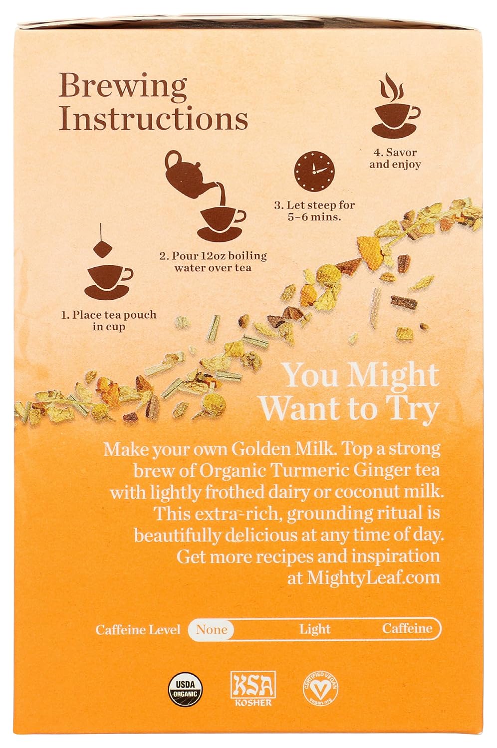 Mighty Leaf Organic Turmeric Ginger Mighty Leaf Tea, 12 CT