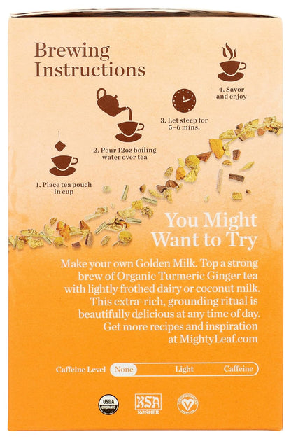 Mighty Leaf Organic Turmeric Ginger Mighty Leaf Tea, 12 CT