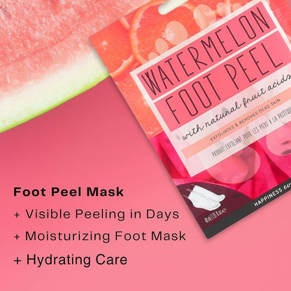 Oh K! Foot Peel Mask - Pomegranate - Foot Peeling Mask for Dry Feet and Cracked Heels - Feet Exfoliant with Pomegranate and Coconut Oil - 1 Pair