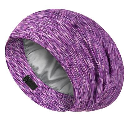 LULUSILK 100% Mulberry Silk Bonnet for Sleeping Women and Men, No More Frizzy Tangled Hair, Real Silk Sleep Cap for Curly Hair, Black, Pack of 1