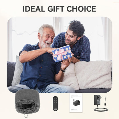 Snailax 2-in-1 Shiatsu Foot and Back Massager with Heat - Kneading Foot Warmer, Electric Feet Massage, Massagers for Back,Leg, Fathers Day Gift for Dad Men Women