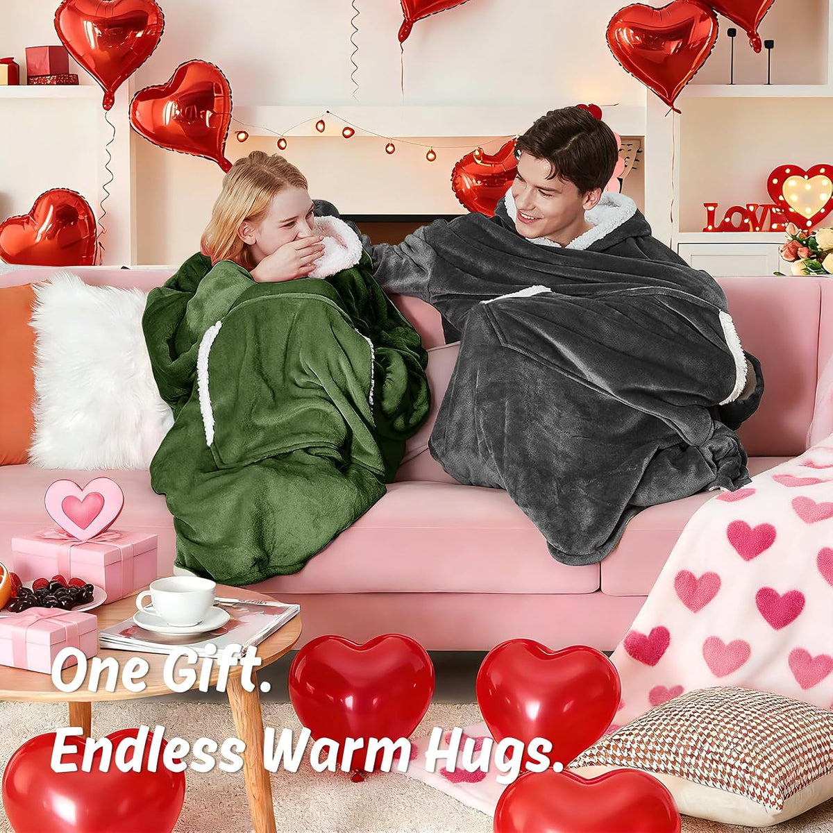 yescool Wearable Blanket Hoodie as Christmas Birthday Gifts for Women Mom - Colors B