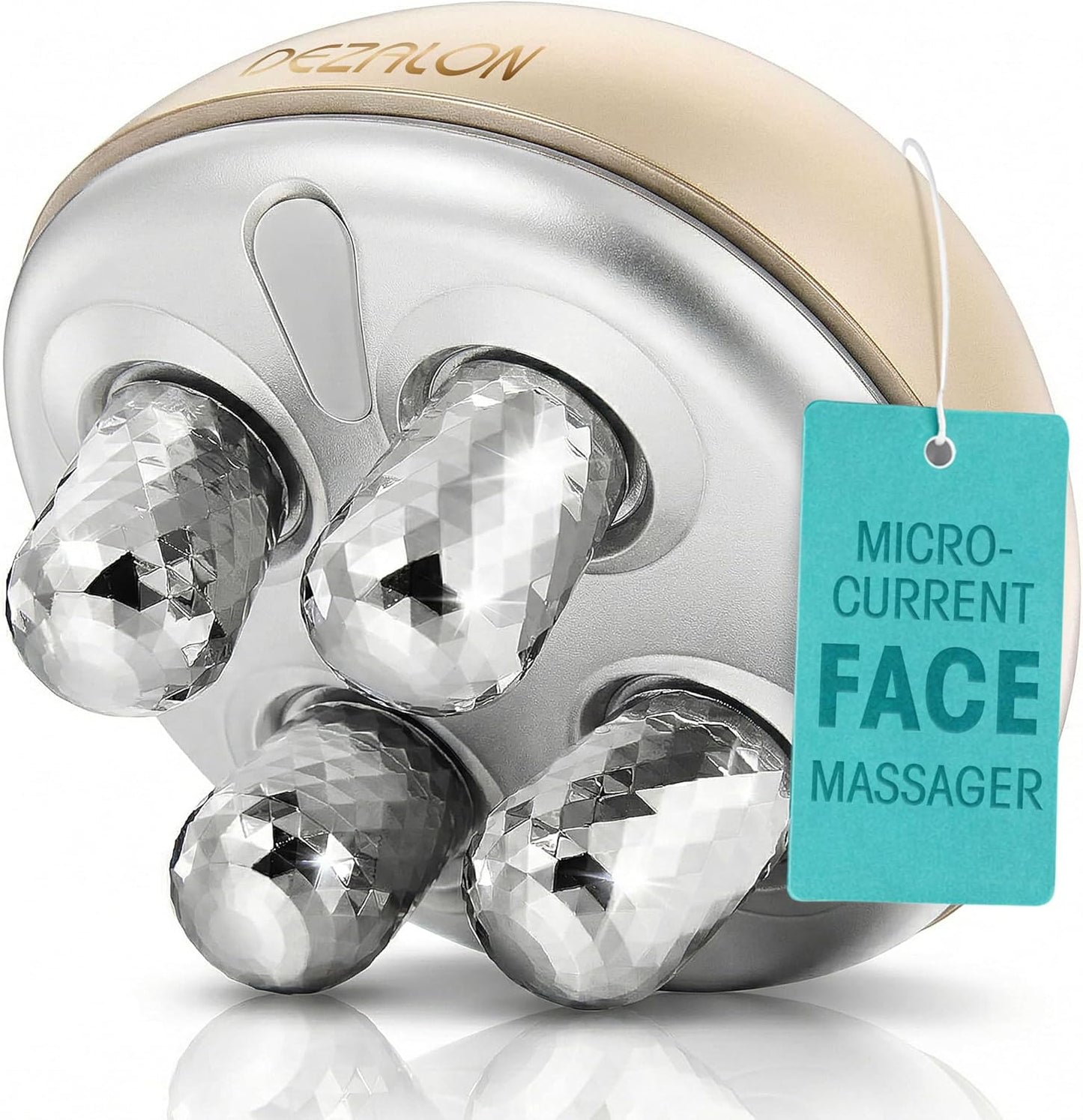 Face Massager Tool, Eye & Neck Massager, Face Roller, Gold