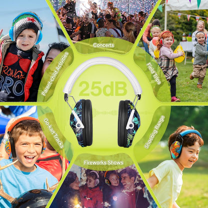 PROHEAR 032 Kids Ear Protection – Ear Muffs for Noise Reduction, 25NRR Noise Cancelling Headphones for Kids,Toddlers, Autism, Sensory Use, Hearing Protection – Orange