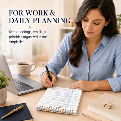 To Do List Notepad 3 Pack, Undated Daily Planner Notepad With To Do List Notebook Checklist Planner Spiral Waterproof Notepad for Office Supplies, School Planner, 52 Sheets/Pack, 5.5"*8.3" A5 Size