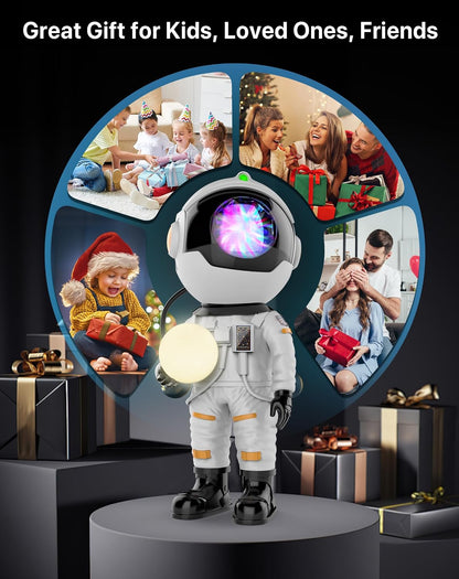 Rossetta Astronaut Galaxy Star Projector Night Light Projector for Kids | 29 Lighting Effects, Night Light Mode, Magnetic Head, Remote Control, Auto-Off Timer, Gifts for Kids, Adults, Party, Birthday