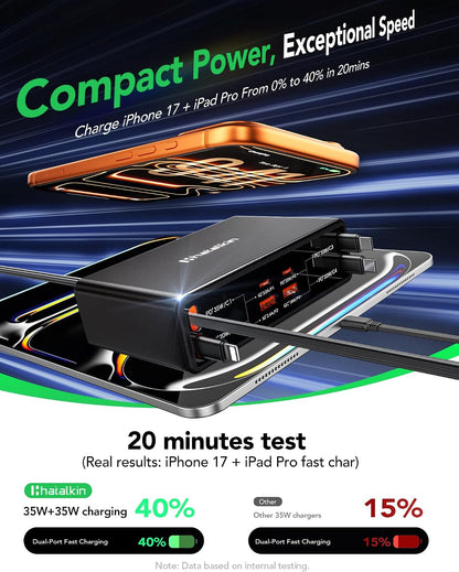8-in-1 Retractable Charger for iPhone Duo/18 Pro Samsung Multiple Devices