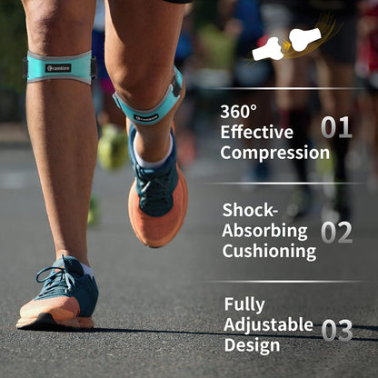 CAMBIVO 2 Pack Patella Tendon Knee Straps, Knee Brace for Women & Men with Extra Straps, Patella Bands for Pain Relief, Osgood Schlatter, Jumper’s Knee, Tendonitis, Running, Basketball, Volleyball