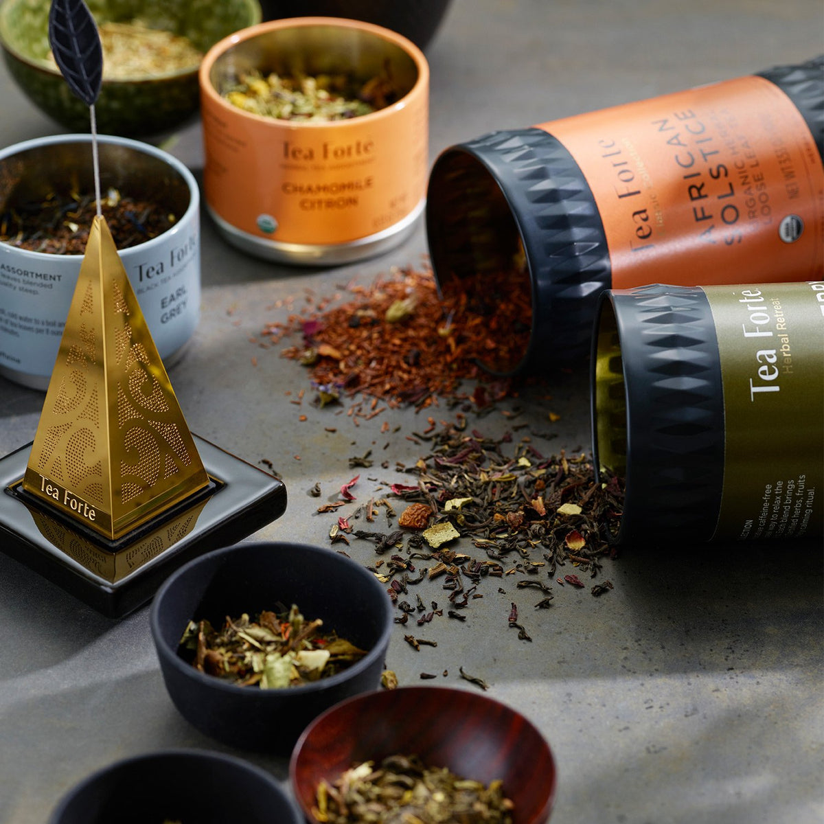 Tea Forte Raspberry Nectar Premium Organic Loose Leaf Caffeine-Free Herbal Tea Blend Canister, Makes 35-50 Cups