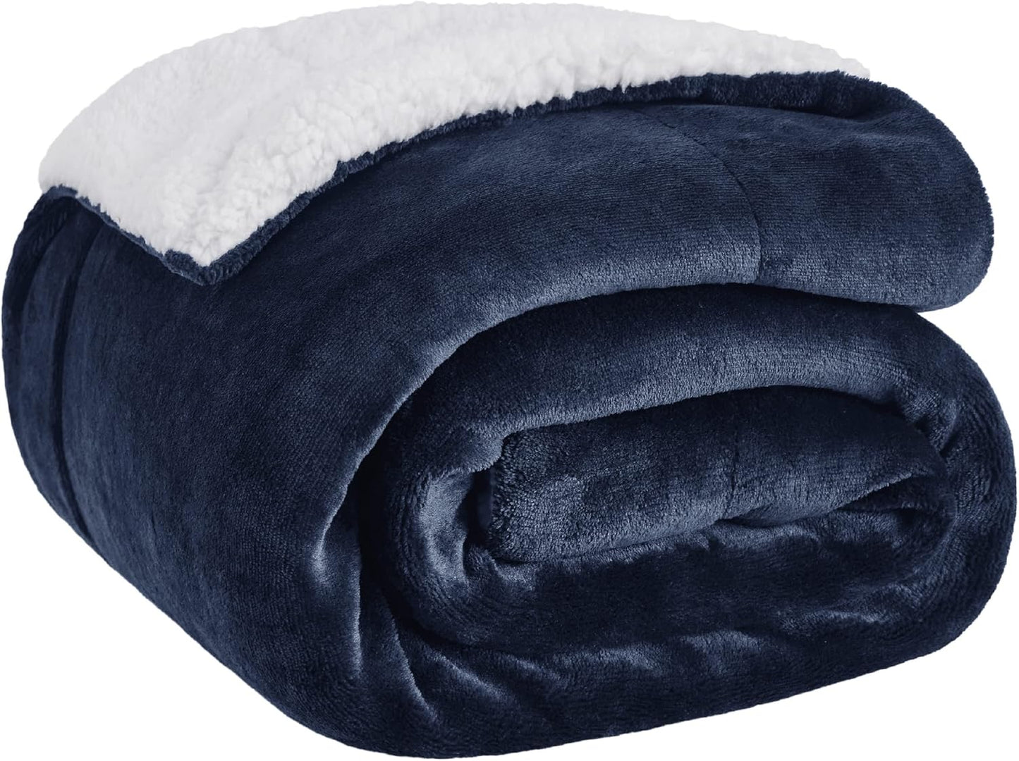 Bedsure GentleSoft Sherpa Fleece Throw Blanket for Couch, Non-Heated, Thick & Warm Cozy Blanket for Winter, Soft Fuzzy Plush Throw Gifts for Women and Men, Grey, 50x60 Inches