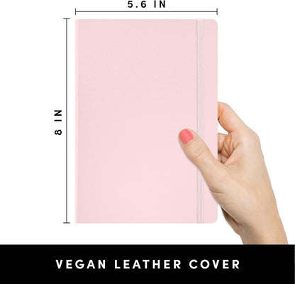 PAPERAGE Lined Journal Notebook, Hardcover Journal for Women & Men, 160 Pages, (5.6 in x 8 in), College Ruled Journaling Notebook for Work, School Supplies & Note Taking, (Black)