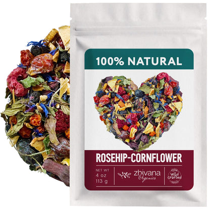 Loose Leaf Herbal Tea with Raspberry, Rosehip & Hibiscus 4oz.– No Caffeine