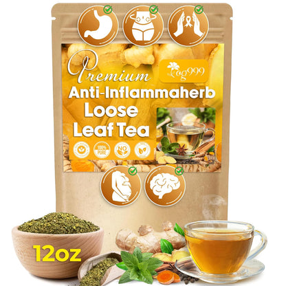 120 Bags Premium Turmeric Ginger Cinnamon Tea, Improve Digestion, Support Brain, Weight, Skin and Sleep, Eco-Conscious Tea Bags and Premium Natural Ingredients. Turmeric Ginger Herbal Tea. No Sugar, No Caffeine, No Gluten, Vegan.