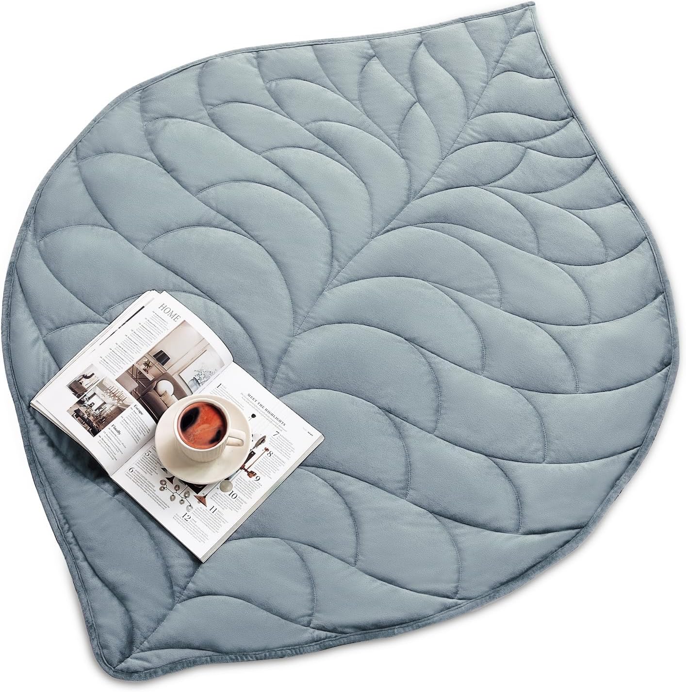 Kaisa Weighted Lap Blanket 7 lbs 41" x 53", Cozy Luxury Crystal Velvet Small Weighted Blanket for Adults, Portable Travel Weighted Blanket for Relaxation, All-Season Blanket, Machine Washable, Green