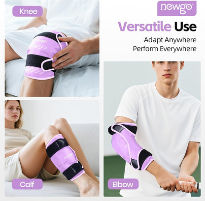 NEWGO Knee Ice Pack Wrap, Ice Pack for Knees Cold Compression Therapy for Knee Replacement Surgery, Arthritis Pain, ACL, Swelling, Sports Injuries (21.7" x 9.8") - Blue