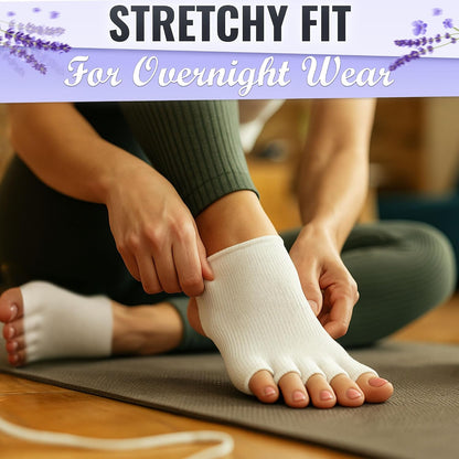 Gel Toe Separators for Women Socks – Gel Toe Compression Socks Women – Relaxation, Comfortable for Bedtime, Separators for Pedicure & Moisturizing, Fits US Sizes 6-10, Soft Cotton, Long-Lasting Design