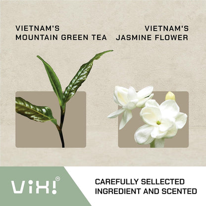 VIXI Jasmine Green Tea Bags, 150 Counts, Vietnam's Mountain Tea, Flavored, Aroma, Tagless, Sugar Free, 100% Natural from Ancient Tea Tree for Hot and Cold Brew