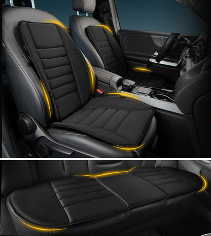 kingphenix Car Seat Cushion with Back Support Pillow: Enhanced Comfort Memory Foam Design for Pain Relief, Ideal for Drivers and Office Use - Ergonomic Lumbar Comfort for Long Sitting - Black