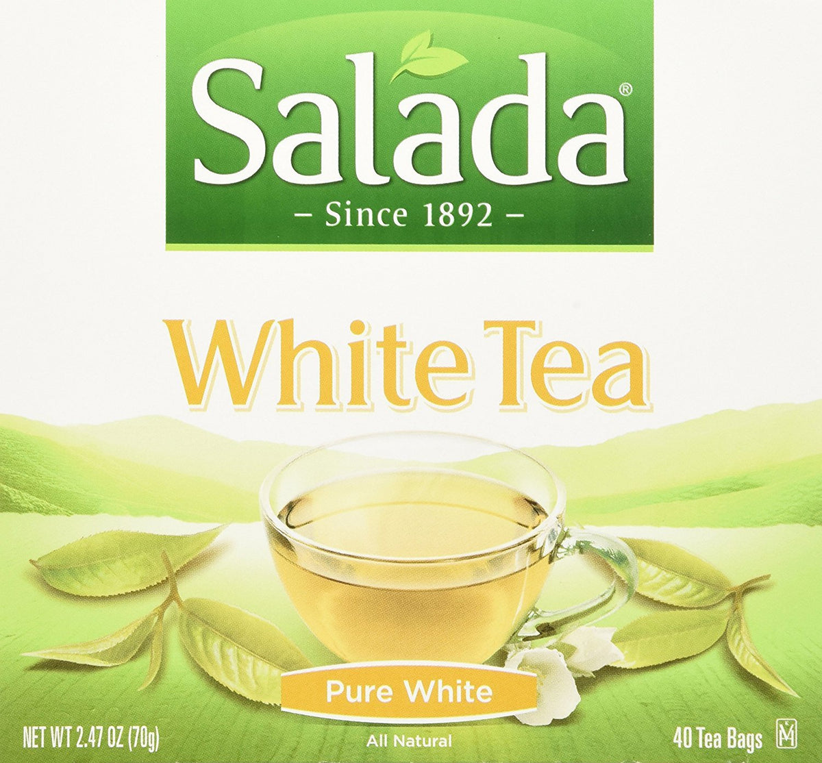 Salada Delicate White Tea, Quality Tea, Subtle & Mellow, 40 Teabags