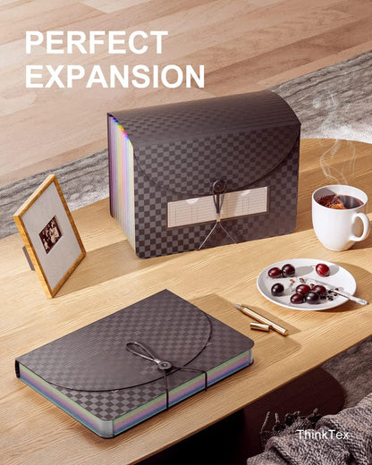 ThinkTex Accordion File Organizer, 12 - Pocket Expanding File Folders
