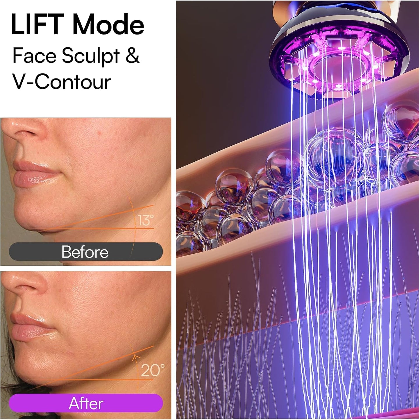 INIA FLARE 3-in-1 Red Light Therapy Beauty Device for Face & Neck White