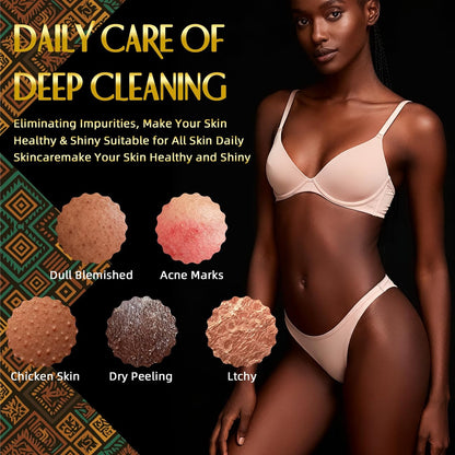 UJFQBH 3 Pieces African Bath Sponge African Net Long Net Bath Sponge Exfoliating Shower Body Scrubber Back Scrubber Skin Smoother,Great for Daily Use (Pink,Yellow,Purple)