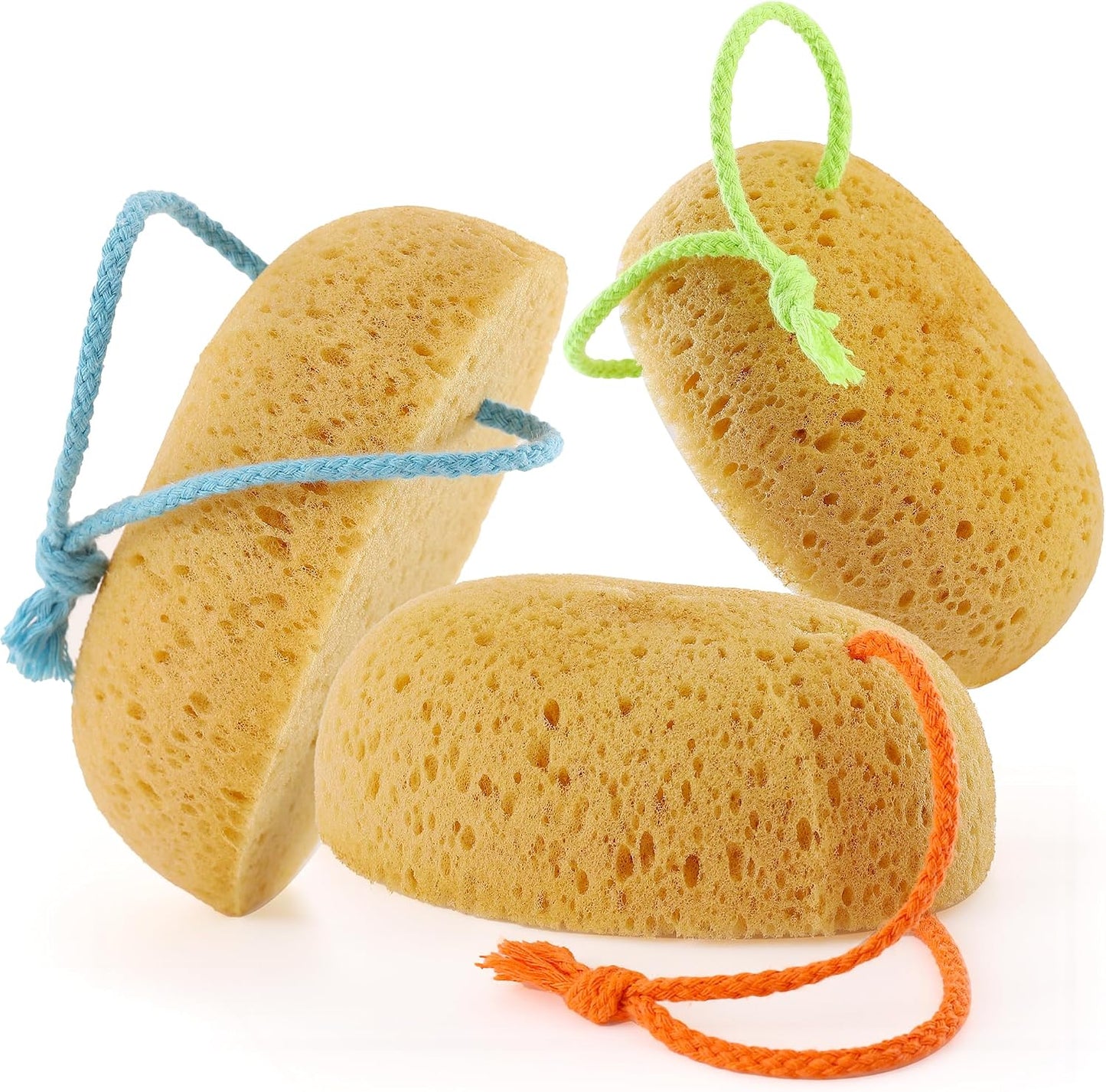 Bath Sponge, 2Pcs Large Shower Sponges for Women Men | Soft Sponge for Bathing, Exfoliating Wash Sponge Body Puff with Dense Foam for Gentle & Deep Cleanse for Sensitive Dry Skin