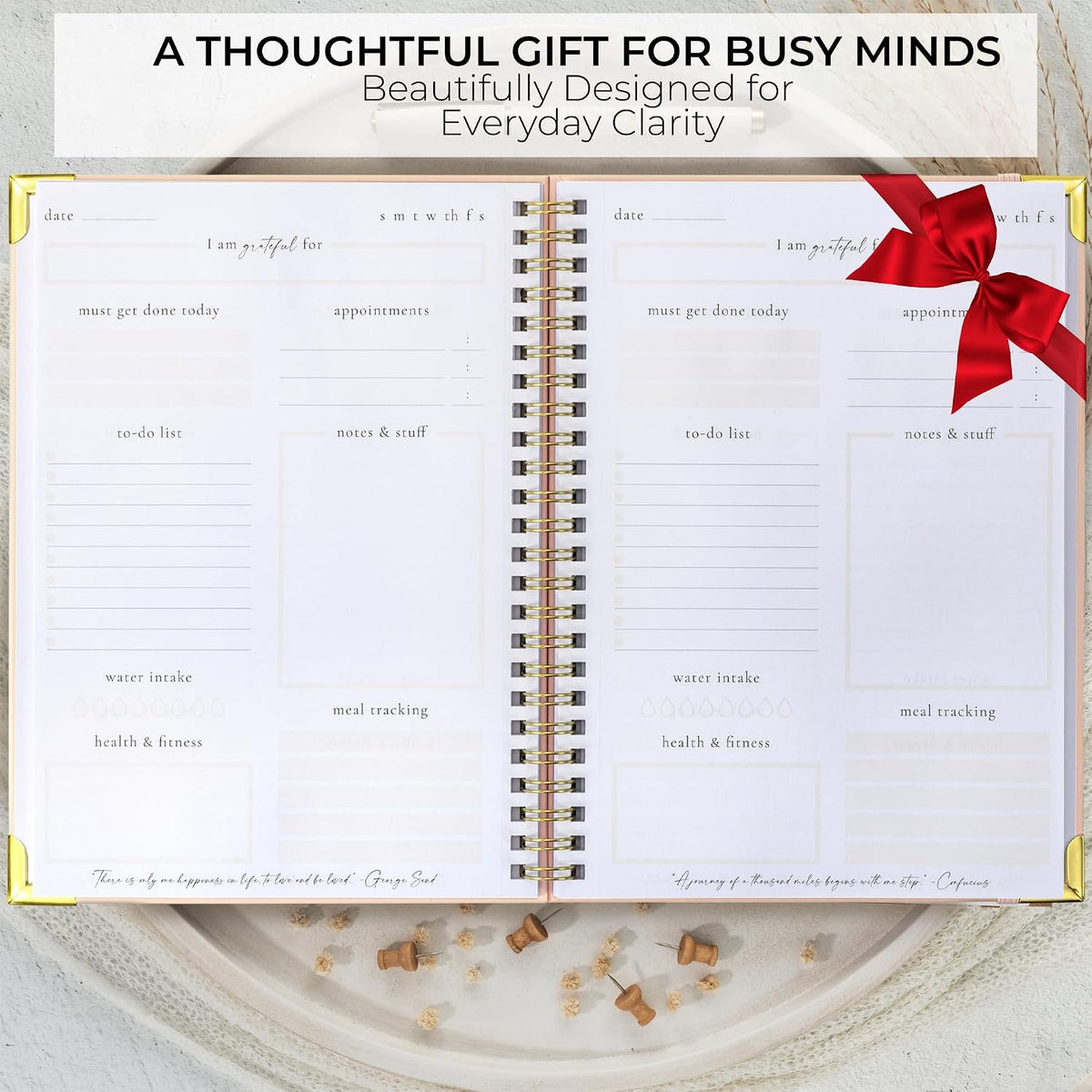 Beautiful To Do List Notebook - Aesthetic Undated ADHD Daily Planner Gift