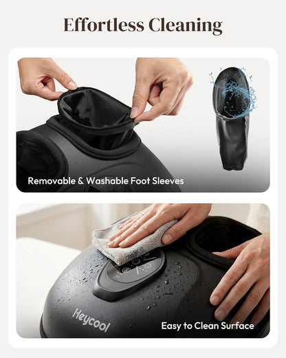 Heycool Shiatsu Foot Massager with Heat FSA Eligible HSA, Gift Men Women | [2026 Upgraded] Compression, Vibration, Deep Kneading Massager for Plantar Fasciitis, Neuropathy, Remote Control
