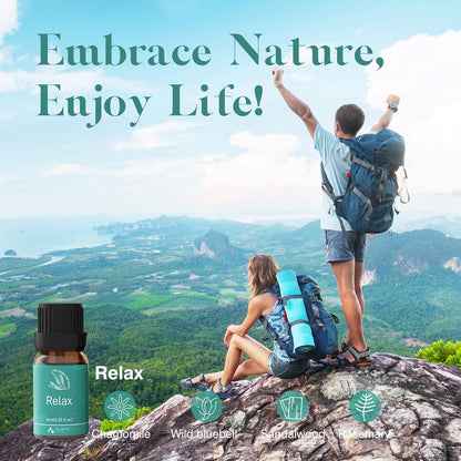 ASAKUKI Essential Oils for Diffuser –6 Mood Essential Oil Blends (Breathe, Uplift, Sensual, Balance, Unwind, Rest) for Morning to Night Rituals, Home & Daily Use-Thoughtful Gift