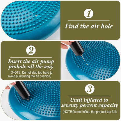 Libima 4 Pcs Wiggle Seat for Sensory Kids Inflated Wobble Cushion Sensory Seat Cloud Design Flexible Seating for Classroom Elementary Balance Disc for Kids Adult Pet Training