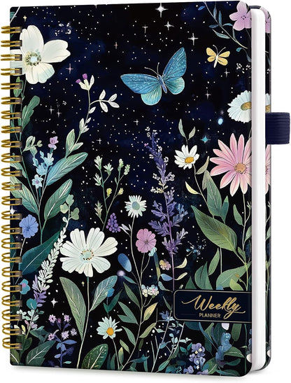 Taja Undated Weekly Planner, Weekly To Do List Notebook with Goal & Habit Tracker Organizer, A5 Weekly Planner Notebook with Spiral Binding, 6.1" x 8.2" - Green