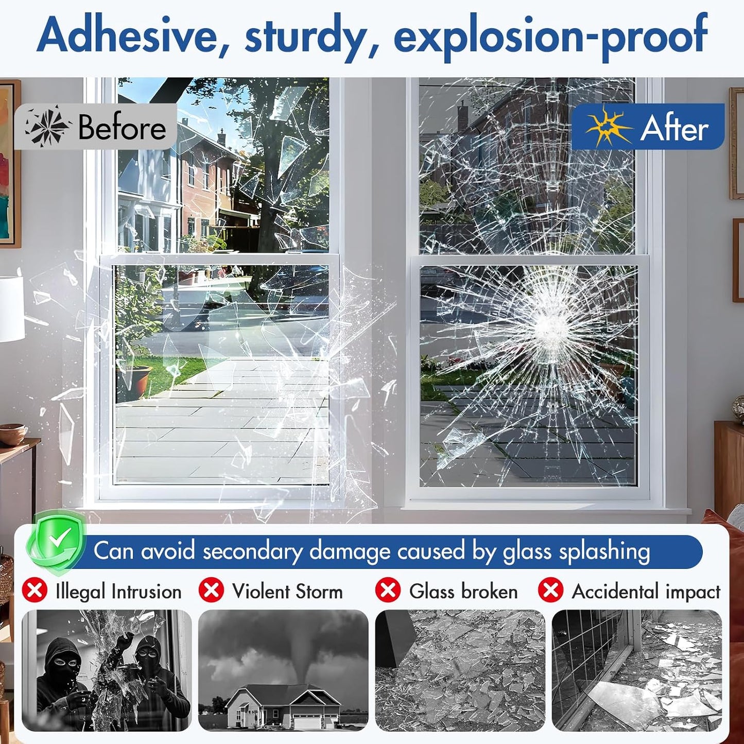 Coavas Blackout Window Film, 100% Light Blocking Privacy Window Film, No Glue Static Cling, Heat & UV Blocking, Removable Room Darkening Window Cover, Renter Friendly for Bedroom, 17.5x78.7Inch,Black