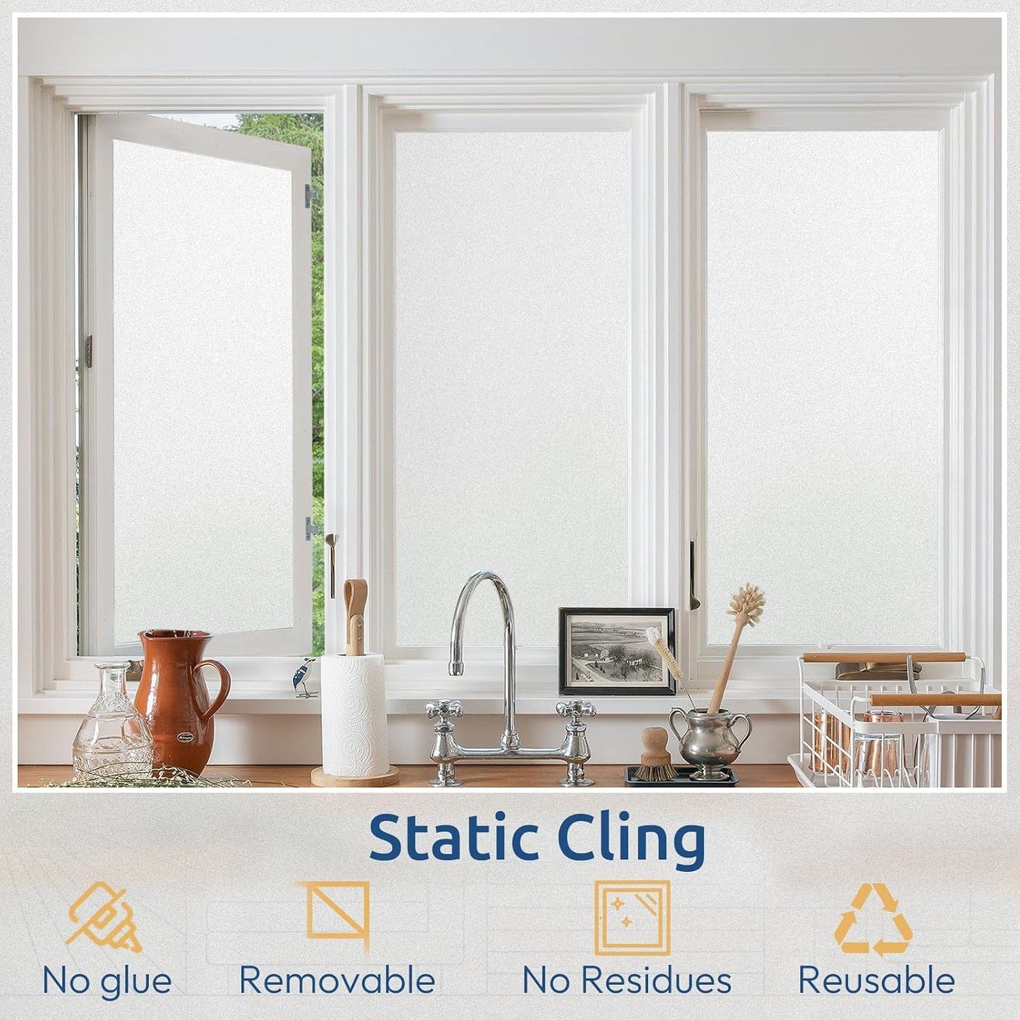 rabbitgoo Blackout Window Film Room Darkening Light Blocking 17.5" x 78.7" | Removable Static Cling without Glue, Tint & Privacy Film for Window Inside, Day & Night Sleep for Home Garage Bedroom House