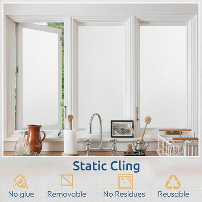 rabbitgoo Blackout Window Film Room Darkening Light Blocking 17.5" x 78.7" | Removable Static Cling without Glue, Tint & Privacy Film for Window Inside, Day & Night Sleep for Home Garage Bedroom House