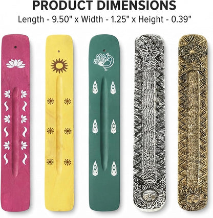 Hosley 320 Assorted Incense Sticks with Holder Eucalyptus, Fresh Bamboo, Lavender, Myrrh, Lavender Chamomile, Vanilla, Citrus, Dragon Blood Idea for Home, Wedding, Spa, Meditation & Aromatherapy