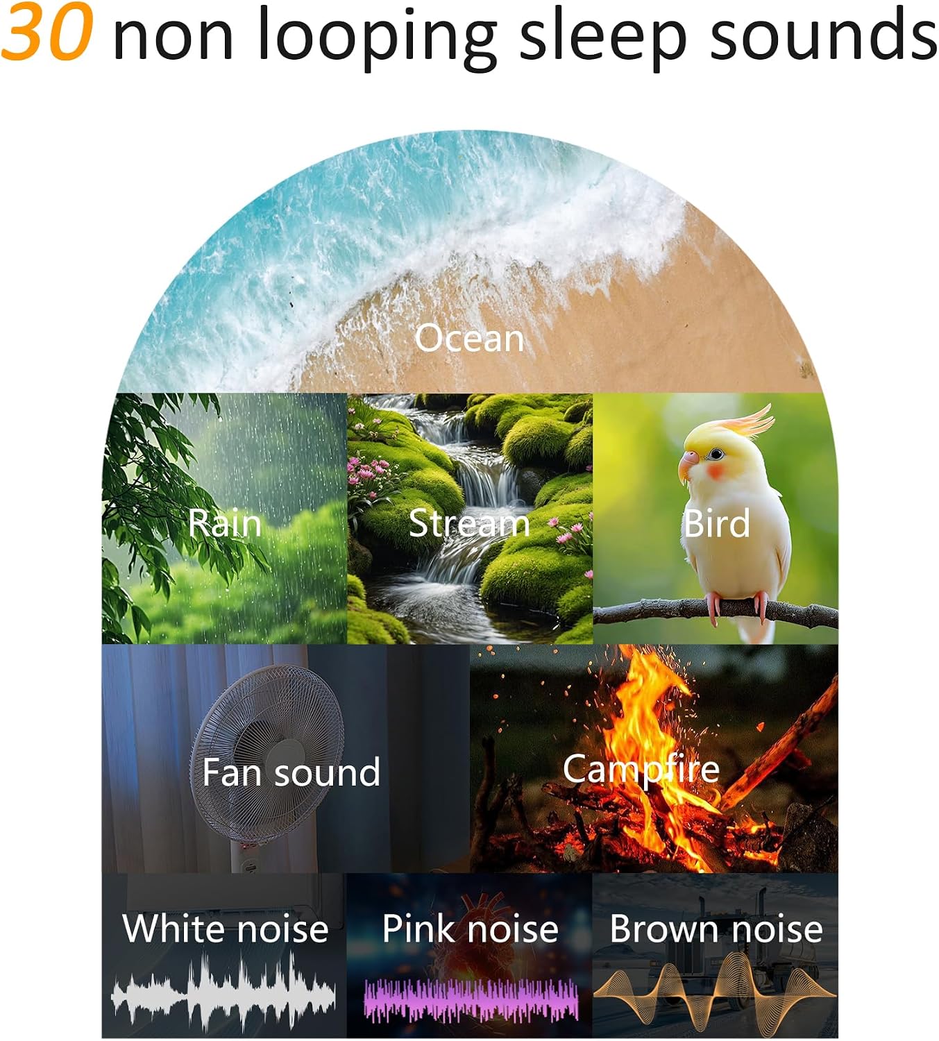 10-60 Mins Simulated Sunrise Alarm Clock: Gentle Wake Up Light with Adjustable Brightness, 32-Level Volume, Bright & Loud Enough for Dark Morning Bedroom - White Noise Machine with 30 Soothing Sounds