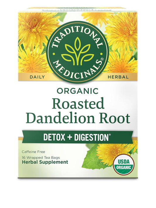 Roasted Dandelion Root Tea - 16 Count - Pack of 1, 0.85 oz
