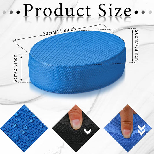 Deekin 2 Pcs Foam Balance Pad Non Slip Stability Trainer Pad Oval Balance Board Exercise for Cushion Physical Rehabilitation Core Strength Training Device for Women Men