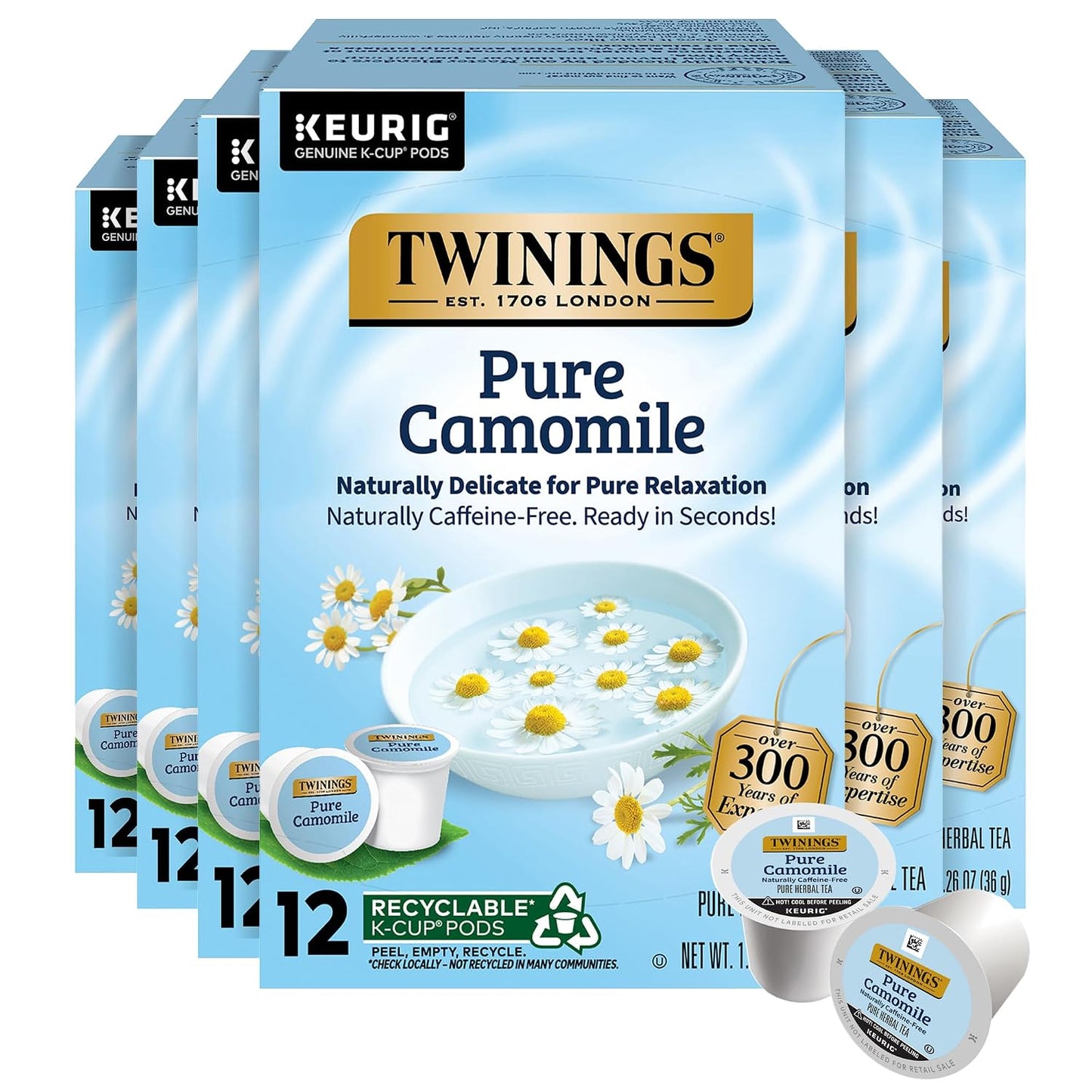 Twinings Pure Peppermint Herbal Tea K-Cup Pods for Keurig, 24 Count (Pack of 1), Made with 100% Pure Peppermint, Naturally Caffeine-Free, Enjoy Hot or Iced