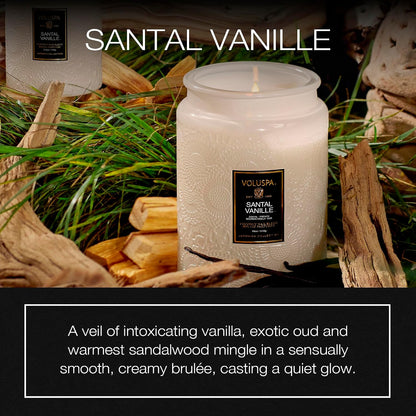 Voluspa Baltic Amber Candle, 18 oz, Coconut Wax Blend, Scented Candles for Home, 100 Hour Burn Time, Candle Jar