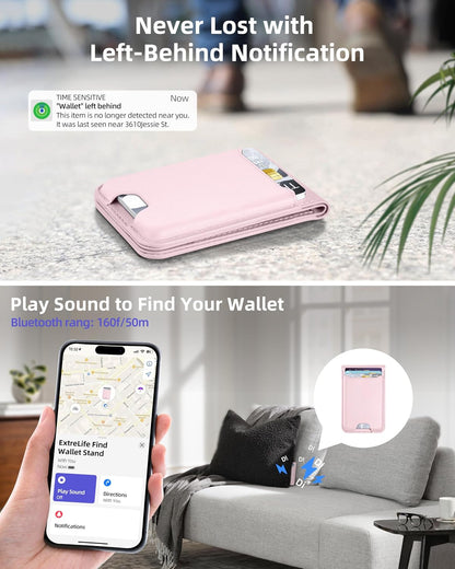 ExtreLife for Magsafe Wallet, Works with Apple Find My, 6 Cards Holder