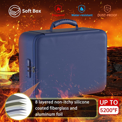 DocSafe 5200°F Fireproof Document Organizer Box with Lock, Heat Insulated
